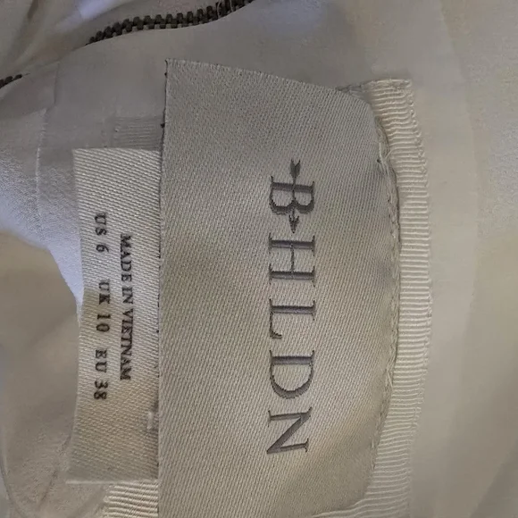 BHLDN White Spaghetti Strap Wedding Event Dress - Picture 5 of 5